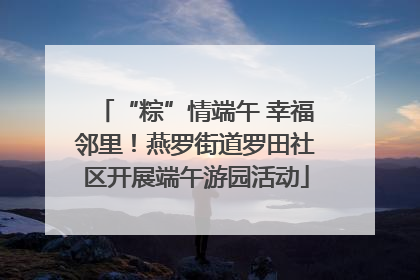 “粽”情端午 幸福邻里！燕罗街道罗田社区开展端午游园活动