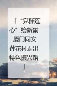 “党群莲心”绘新景 厦门同安莲花村走出特色振兴路