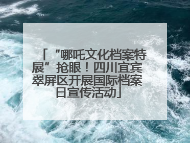 “哪吒文化档案特展”抢眼！四川宜宾翠屏区开展国际档案日宣传活动