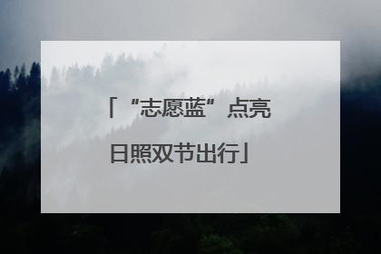 “志愿蓝”点亮日照双节出行
