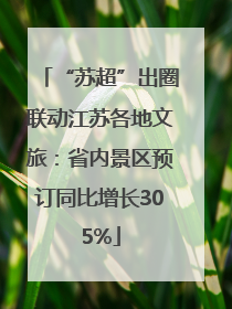 “苏超”出圈联动江苏各地文旅：省内景区预订同比增长305%