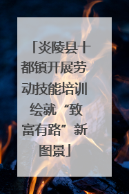 炎陵县十都镇开展劳动技能培训 绘就“致富有路”新图景