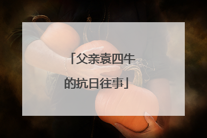 父亲袁四牛的抗日往事