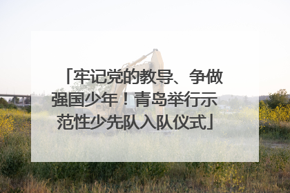 牢记党的教导、争做强国少年！青岛举行示范性少先队入队仪式