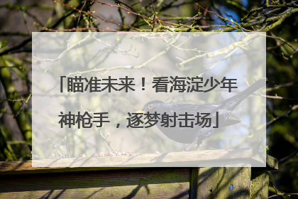 瞄准未来！看海淀少年神枪手，逐梦射击场