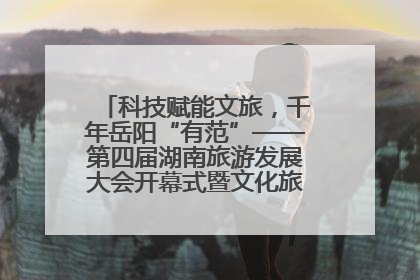 科技赋能文旅，千年岳阳“有范”——第四届湖南旅游发展大会开幕式暨文化旅游推介会侧记