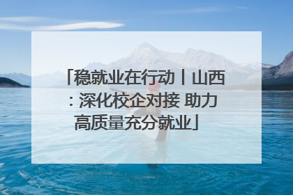 稳就业在行动丨山西：深化校企对接 助力高质量充分就业