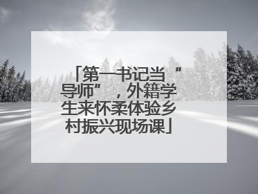 第一书记当“导师”，外籍学生来怀柔体验乡村振兴现场课