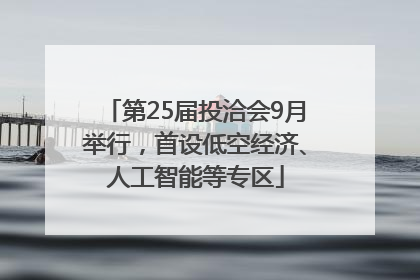 第25届投洽会9月举行，首设低空经济、人工智能等专区