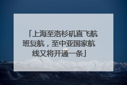 上海至洛杉矶直飞航班复航，至中亚国家航线又将开通一条