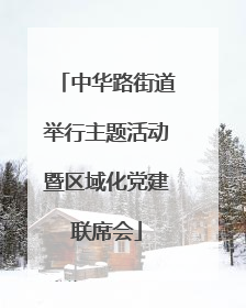 中华路街道举行主题活动暨区域化党建联席会