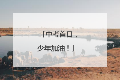中考首日，少年加油！