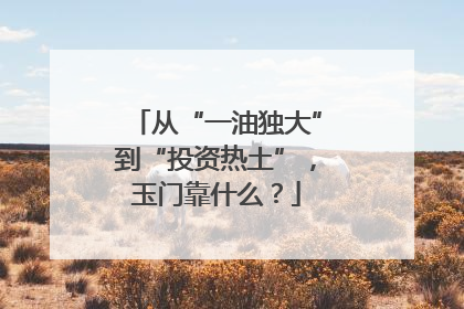 从“一油独大”到“投资热土”，玉门靠什么？