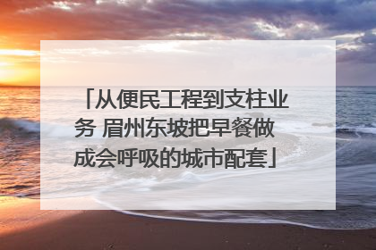 从便民工程到支柱业务 眉州东坡把早餐做成会呼吸的城市配套