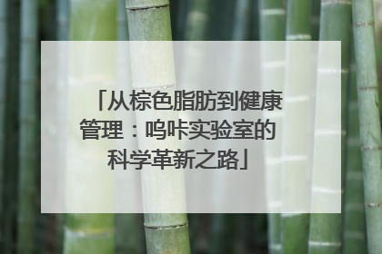 从棕色脂肪到健康管理：呜咔实验室的科学革新之路