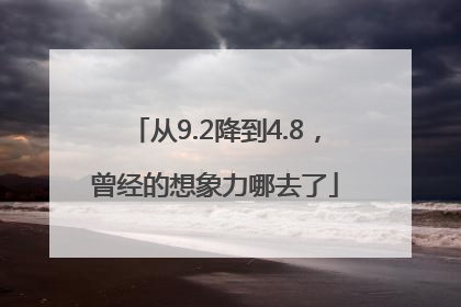 从9.2降到4.8，曾经的想象力哪去了