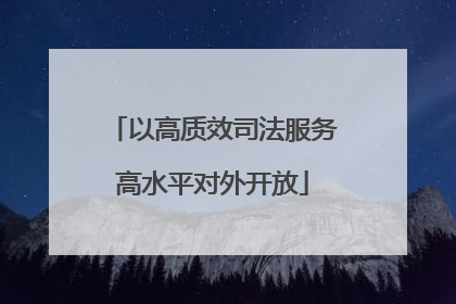 以高质效司法服务高水平对外开放