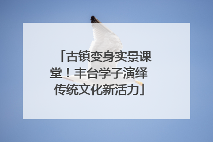 古镇变身实景课堂！丰台学子演绎传统文化新活力