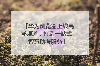 华为浏览器上线高考频道，打造一站式智慧助考服务
