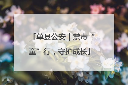单县公安｜禁毒“童”行，守护成长