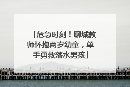 危急时刻！聊城教师怀抱两岁幼童，单手勇救落水男孩
