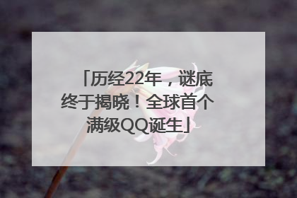历经22年，谜底终于揭晓！全球首个满级QQ诞生