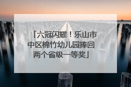 六冠闪耀！乐山市中区棉竹幼儿园捧回两个省级一等奖
