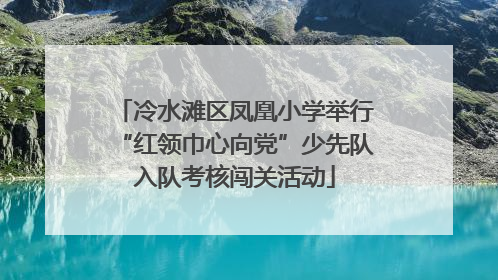 冷水滩区凤凰小学举行“红领巾心向党”少先队入队考核闯关活动