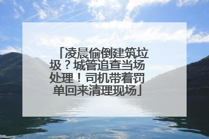 凌晨偷倒建筑垃圾？城管追查当场处理！司机带着罚单回来清理现场
