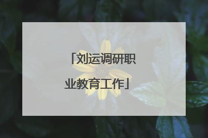 刘运调研职业教育工作