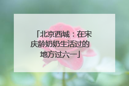 北京西城：在宋庆龄奶奶生活过的地方过六一