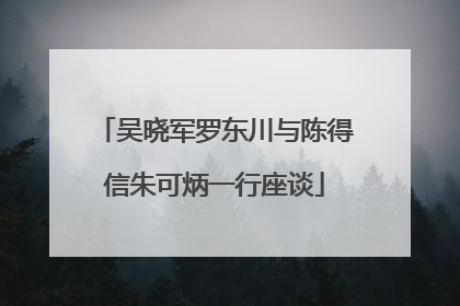 吴晓军罗东川与陈得信朱可炳一行座谈