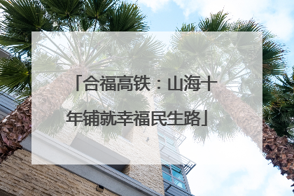 合福高铁：山海十年铺就幸福民生路
