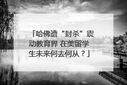 哈佛遭“封杀”震动教育界 在美留学生未来何去何从？