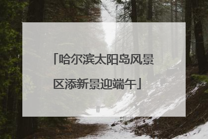哈尔滨太阳岛风景区添新景迎端午