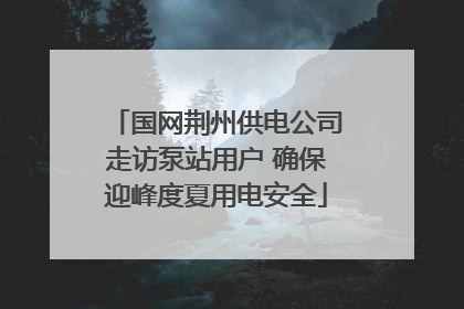 国网荆州供电公司走访泵站用户 确保迎峰度夏用电安全
