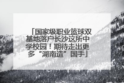 国家级职业篮球双基地落户长沙这所中学校园！期待走出更多“湖南造”国手