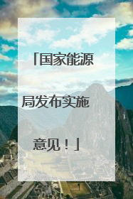 国家能源局发布实施意见！