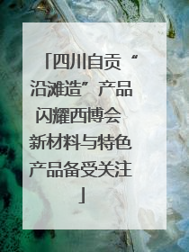 四川自贡“沿滩造”产品闪耀西博会 新材料与特色产品备受关注