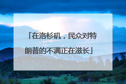 在洛杉矶，民众对特朗普的不满正在滋长