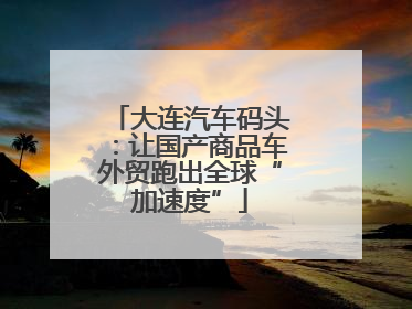 大连汽车码头：让国产商品车外贸跑出全球“加速度”