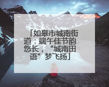 如皋市城南街道：端午佳节韵悠长，“城南田语”梦飞扬