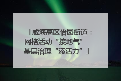 威海高区怡园街道：网格活动“接地气” 基层治理“添活力”