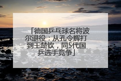 德国乒乓球名将波尔退役：从孔令辉打到王楚钦，同5代国乒选手竞争