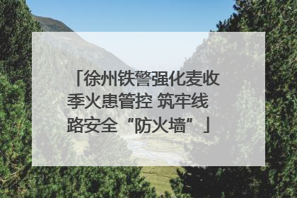 徐州铁警强化麦收季火患管控 筑牢线路安全“防火墙”