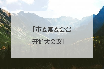 市委常委会召开扩大会议