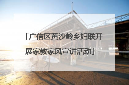 广信区黄沙岭乡妇联开展家教家风宣讲活动