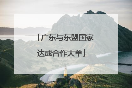 广东与东盟国家达成合作大单
