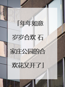 年年如意 岁岁合欢 石家庄公园的合欢花又开了