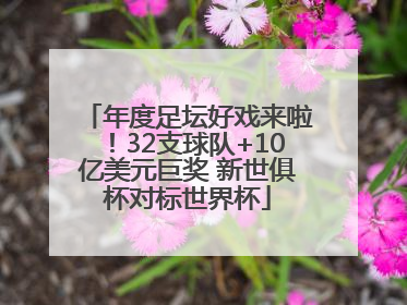 年度足坛好戏来啦！32支球队+10亿美元巨奖 新世俱杯对标世界杯